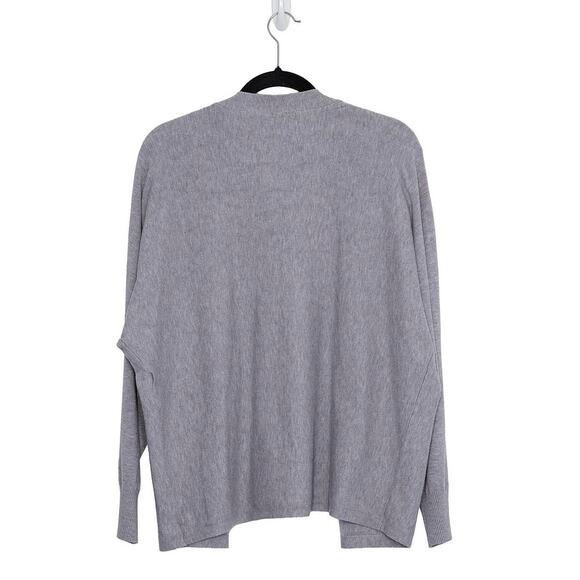 Aaeda Open Front Heart Cardigan | Soft Girl Coquette | Gray Red Pink Hearts | L - Picture 2 of 6